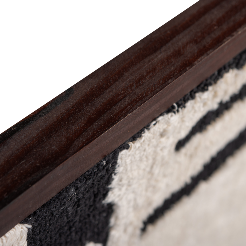 WOOOD-collectie ANKA WANDDECO KATOEN ZWART/WIT