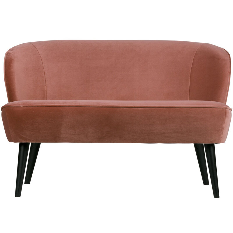 WOOOD-collectie Sara Bankje Fluweel Oud Roze
