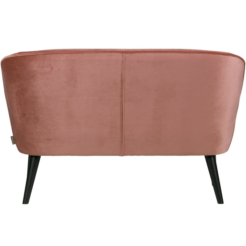 WOOOD-collectie Sara Bankje Fluweel Oud Roze