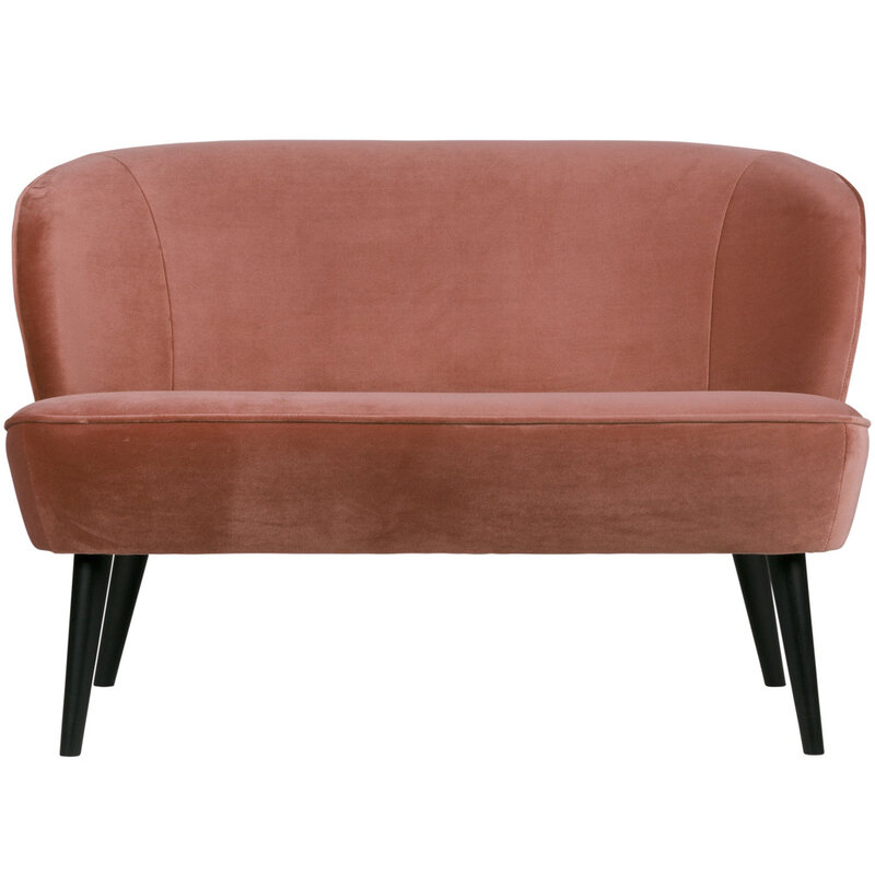 WOOOD-collectie Sara Bankje Fluweel Oud Roze