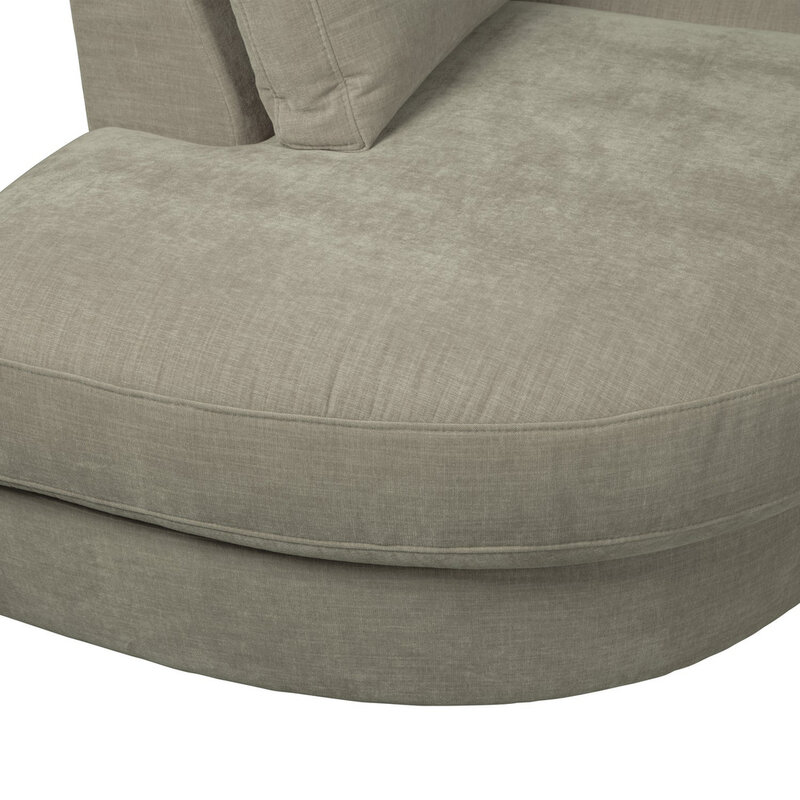 vtwonen-collectie Family 1-Zits Element Ronde Hoek Links Warm Grijs