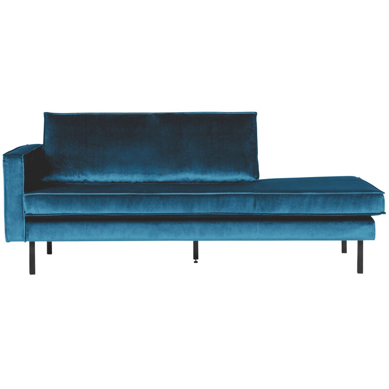 WOOOD-collectie Rodeo Daybed Left Velvet Blue