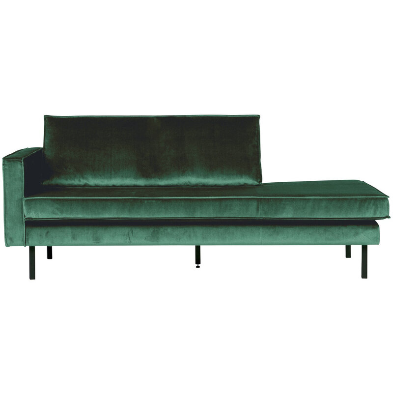 WOOOD-collectie Rodeo Daybed Left Velvet Green Forest
