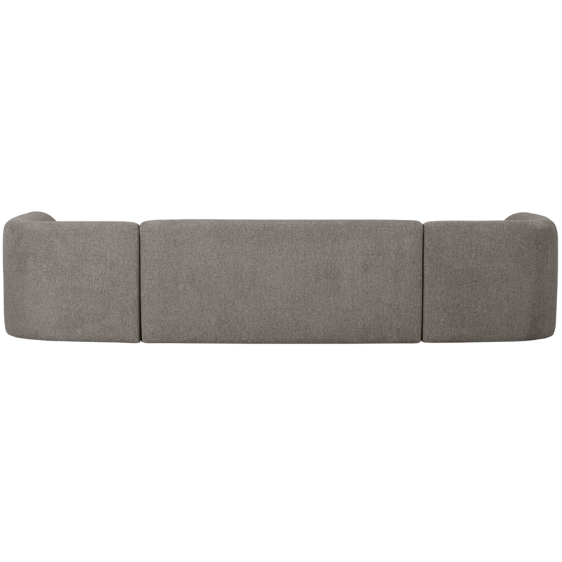 WOOOD-collectie Sloping U-Vorm Bank Grijs Melange