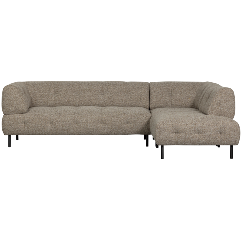 WOOOD-collectie Lloyd Hoekbank Rechts Grof Geweven Bruin Melange