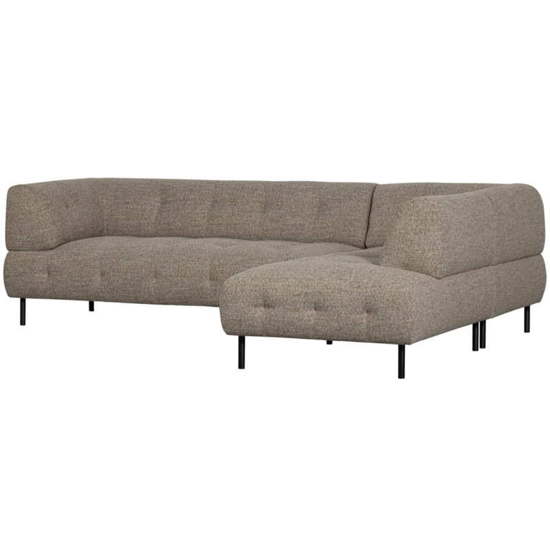 WOOOD-collectie Lloyd Hoekbank Rechts Grof Geweven Bruin Melange