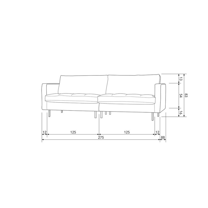 WOOOD-collectie Rodeo Classic Sofa 3-seater Army