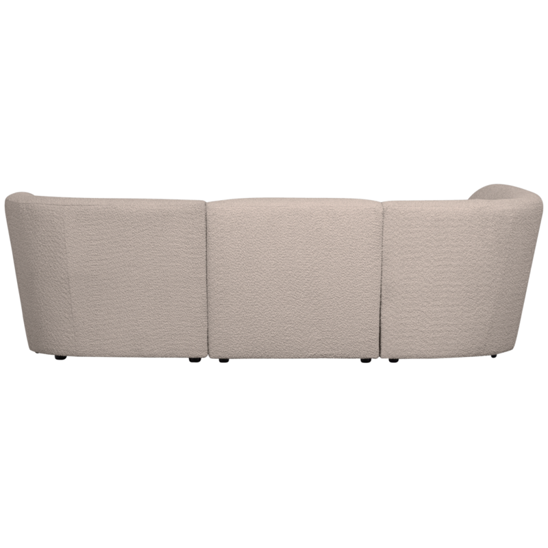 WOOOD-collectie Coco 3-Zits Ronding Links Boucle Zand