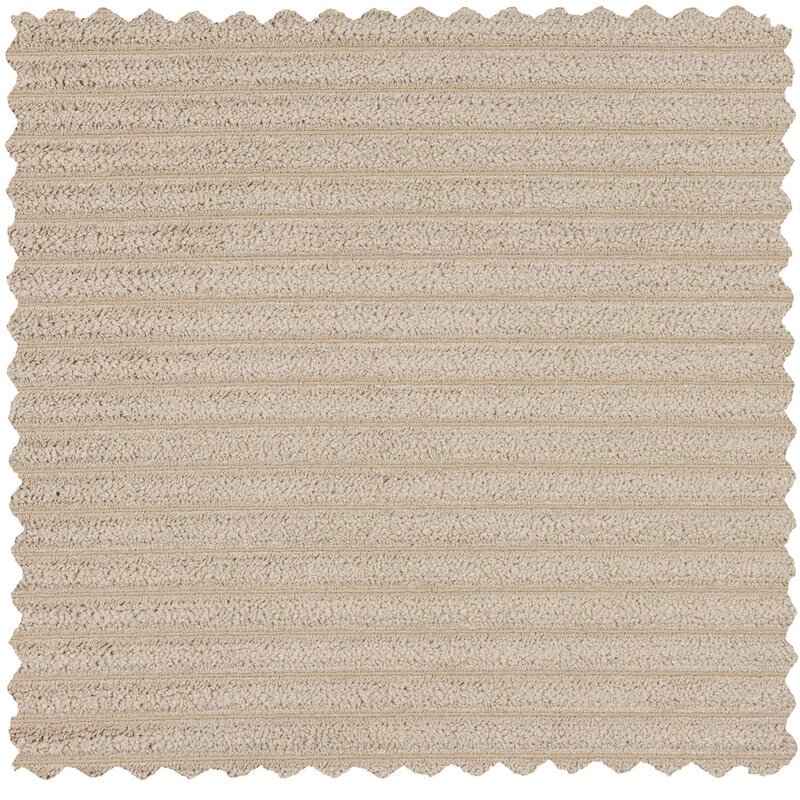 WOOOD-collectie Bean Chaise Longue Rechts Grove Ribstof Travertin