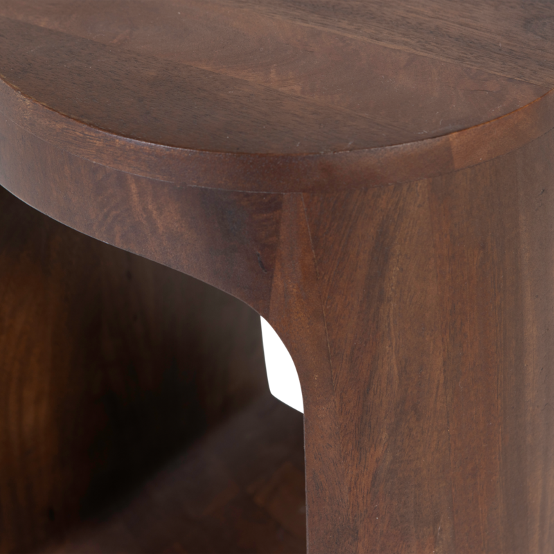 WOOOD-collectie Bayo Bijzettafel Mango Hout Walnoot