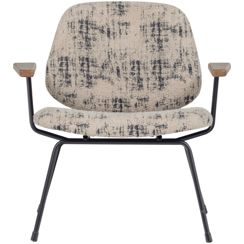 WOOOD-collectie Aure Fauteuil Chenille Beige/Zwart