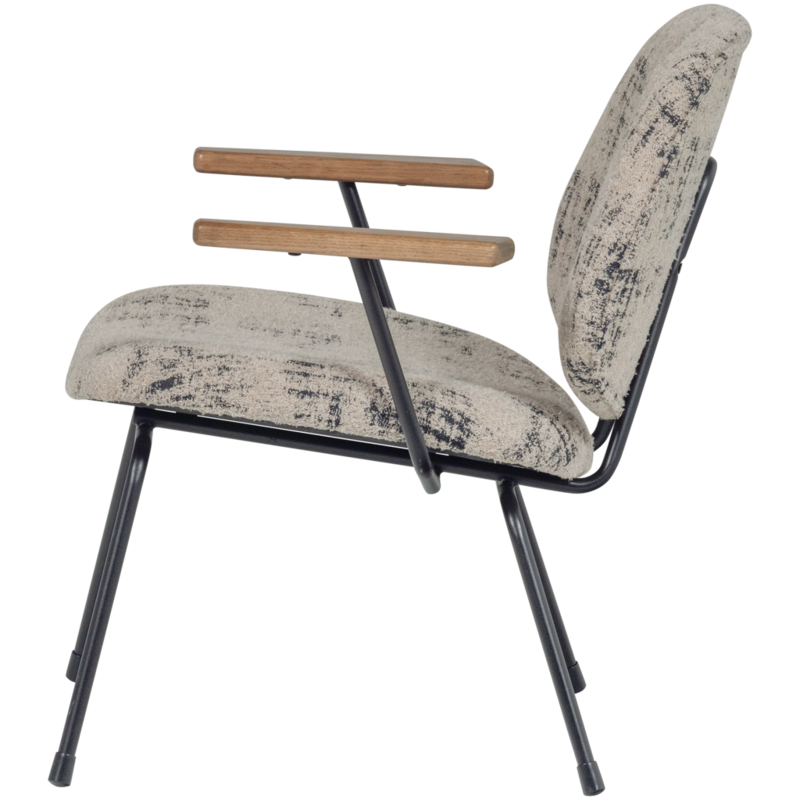 WOOOD-collectie Aure Fauteuil Chenille Beige/Zwart