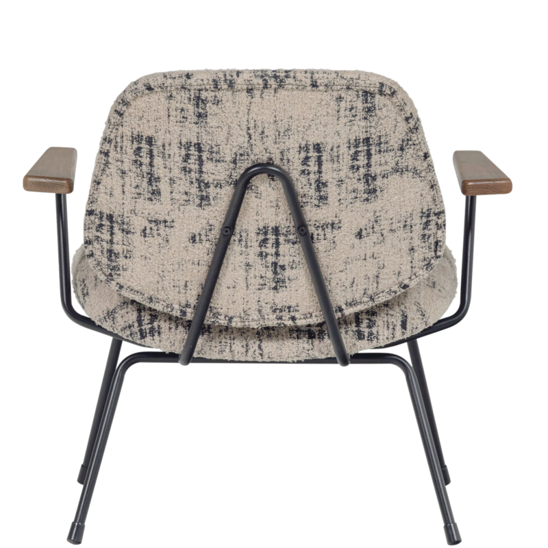 WOOOD-collectie Aure Fauteuil Chenille Beige/Zwart