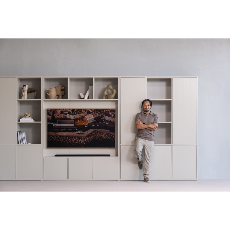 WOOOD-collectie MEGGY TV OPBERGKAST 160CM GRENEN DUST [fsc]
