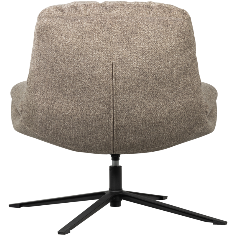 WOOOD-collectie Arve Draaifauteuil Bedrukte Stof Naturel Melange