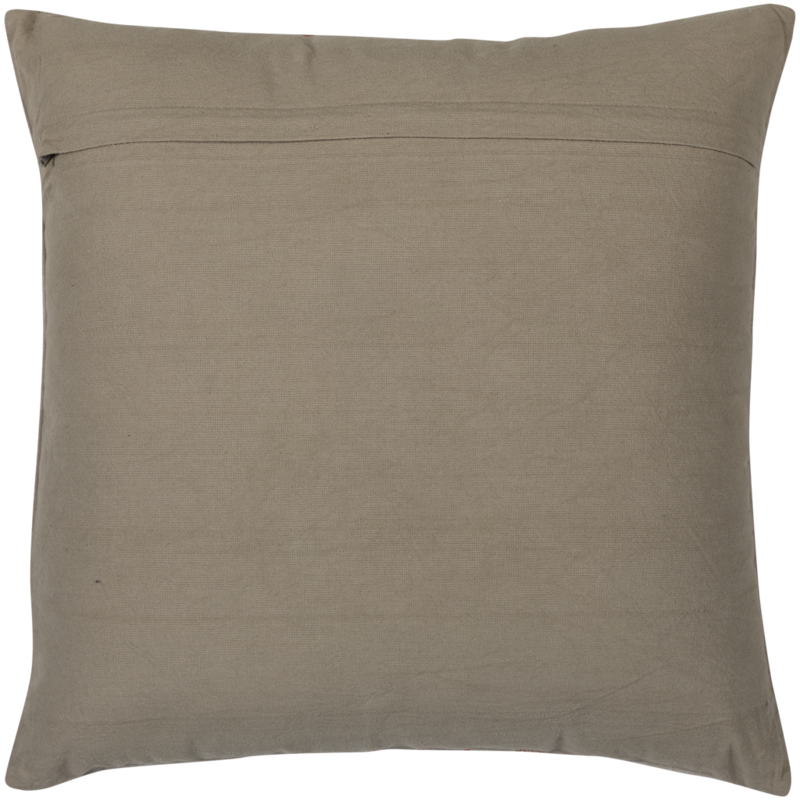 WOOOD-collectie Aziz Kussens Velvet Bruin/Naturel - Set Van 3