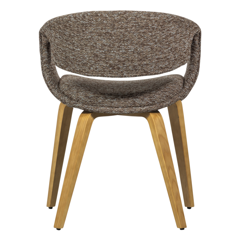 WOOOD-collectie Yossi Eetkamerstoel Met Houten Poot Bruin Naturel