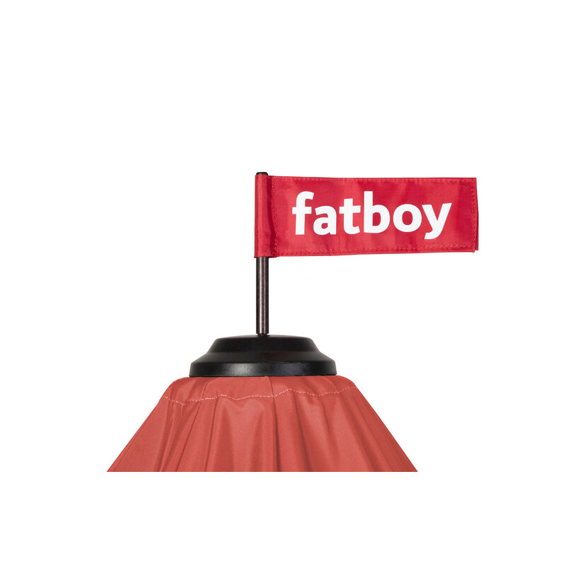 Fatboy-collectie Stripesol red incl. base light grey