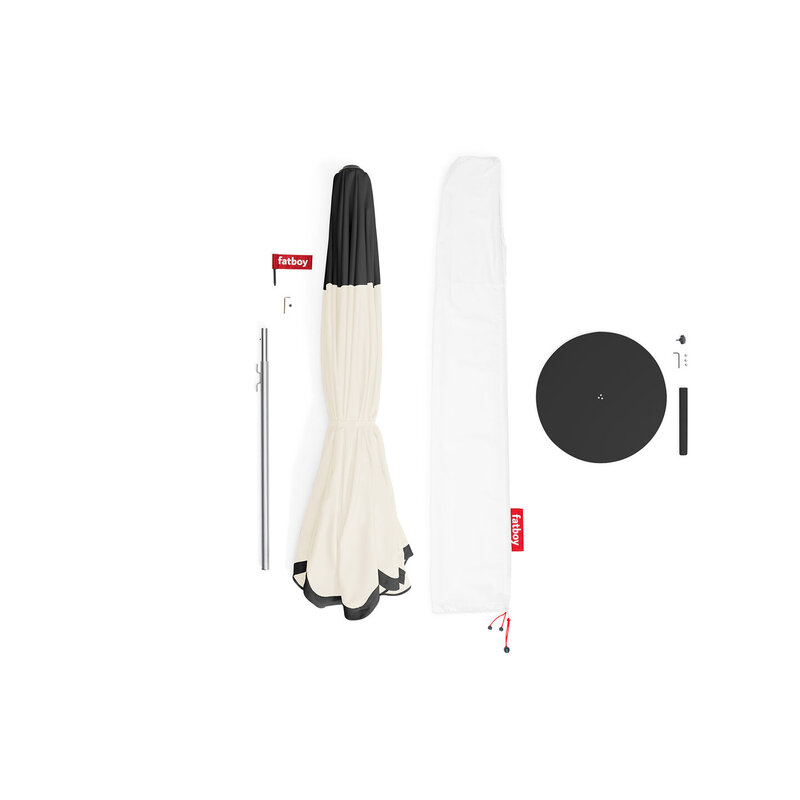 Fatboy-collectie Parasol Pensol creme incl. parasolvoet zwart