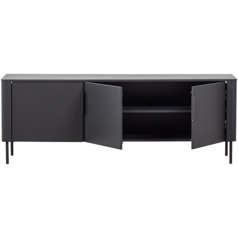WOOOD-collectie Gunnar Tv Meubel 154 Cm Grenen Matzwart [Fsc]