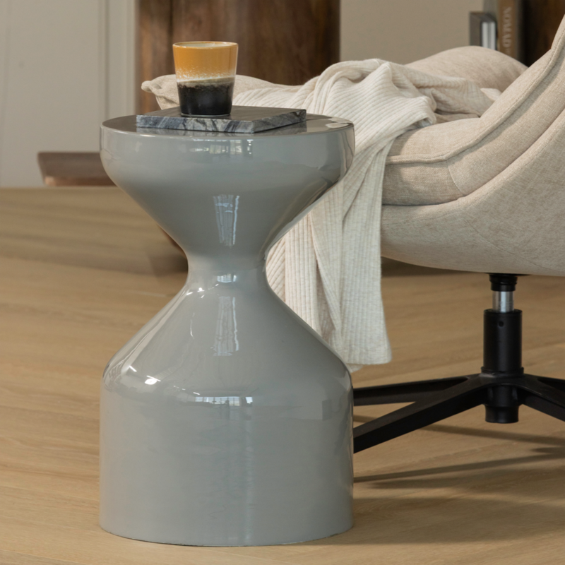 WOOOD-collectie Floyd Bijzettafel Metaal Lichtgrijs