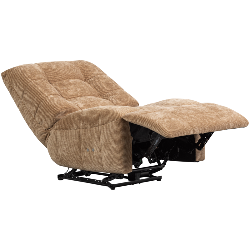 WOOOD-collectie Hein Relaxfauteuil Elektrisch Geweven Rib Lichtbruin