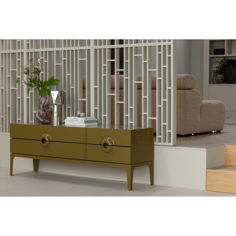 WOOOD-collectie Merge Tv Meubel Hout Honinggeel