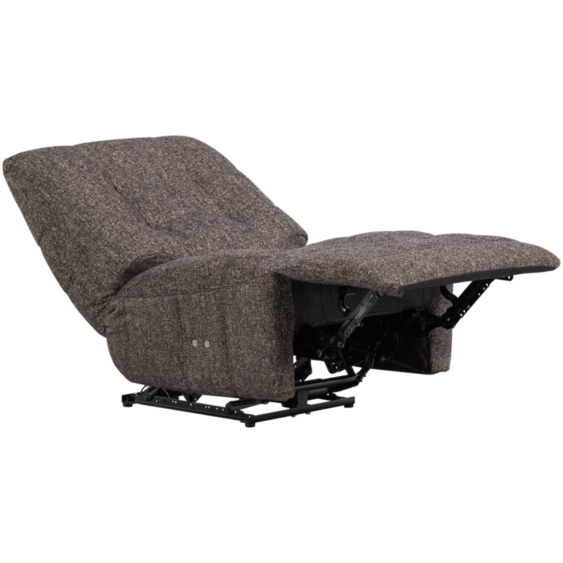 WOOOD-collectie Hein Relaxfauteuil Elektrisch Melange Antraciet/Bruin