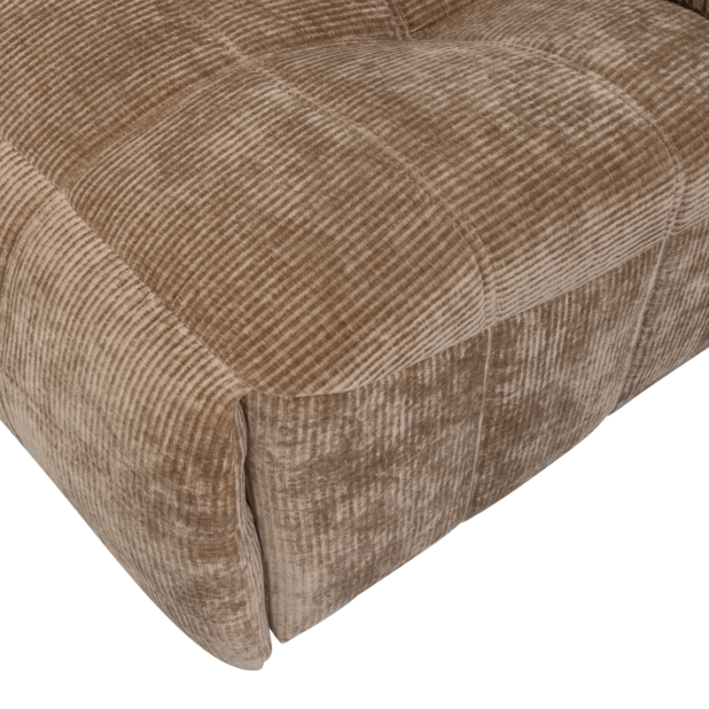 WOOOD-collectie Hein Relaxfauteuil Elektrisch Geweven Rib Lichtbruin