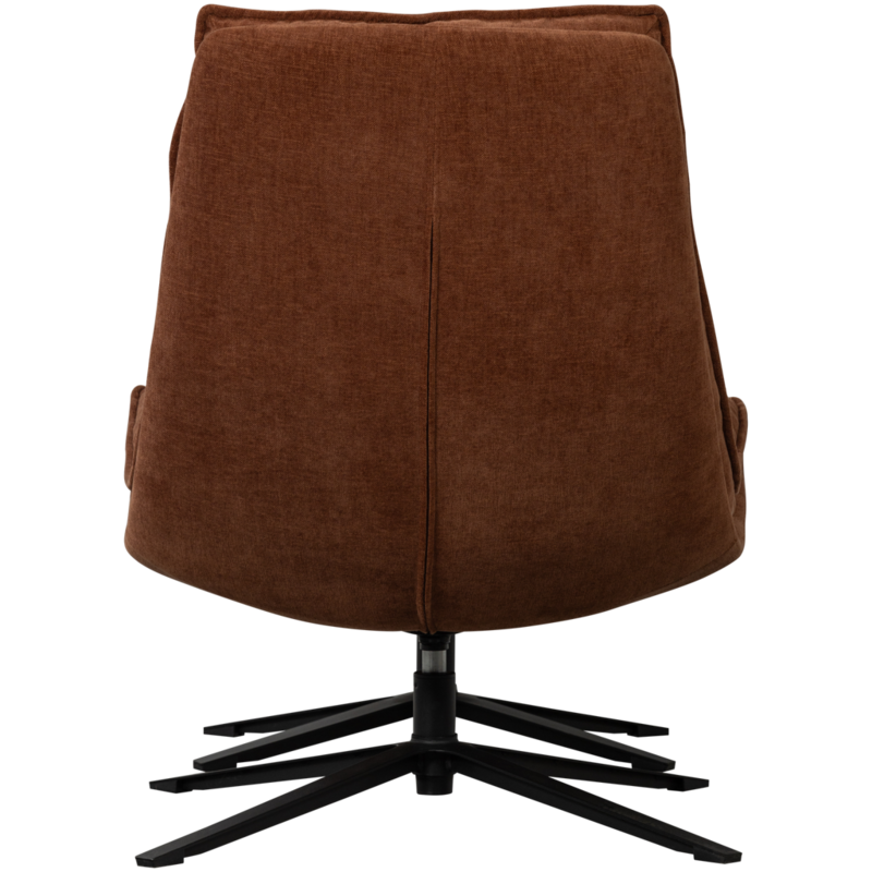 WOOOD-collectie Kube Draaifauteuil Met Hocker Bruin