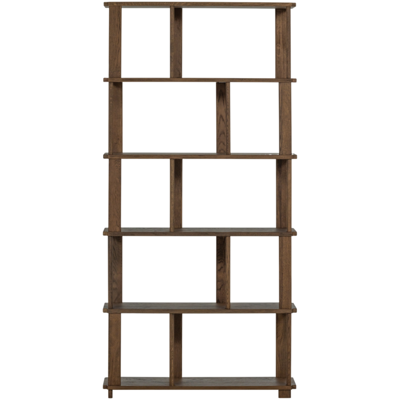 WOOOD-collectie Riss Boekenkast Eikenhout Naturel 186X90Cm