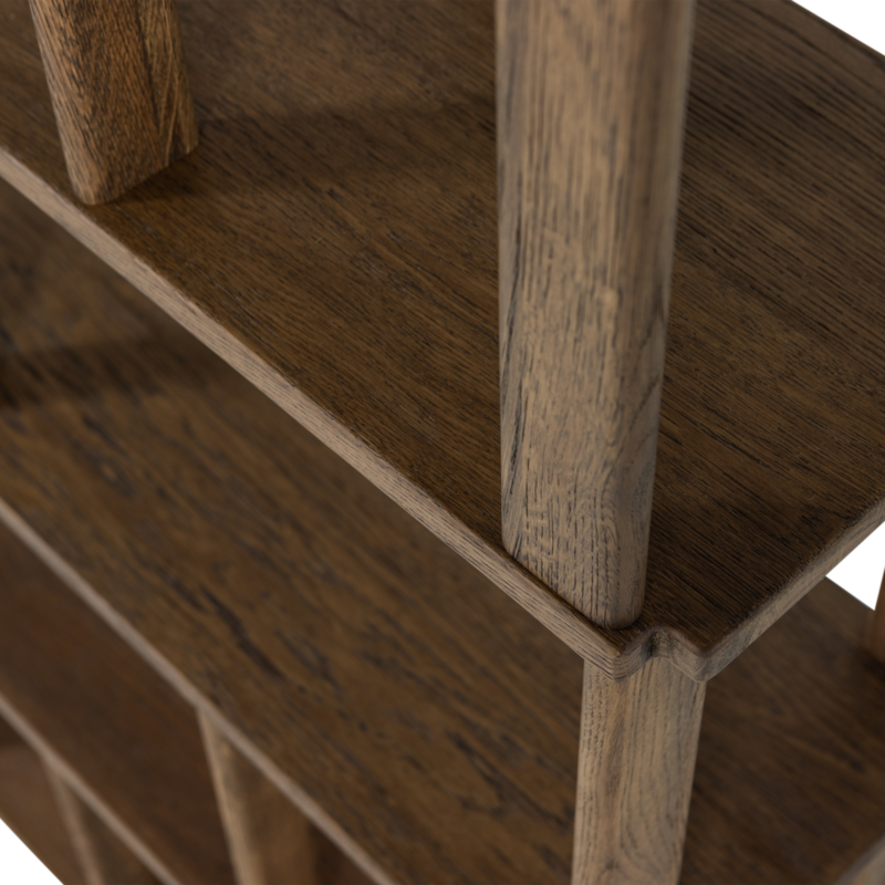 WOOOD-collectie Riss Boekenkast Eikenhout Naturel 186X90Cm