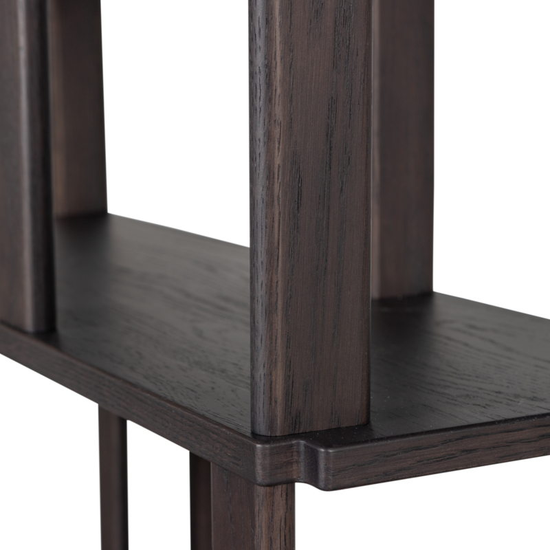 WOOOD-collectie Riss Boekenkast Eikenhout Mystic Brown 186X90 Cm
