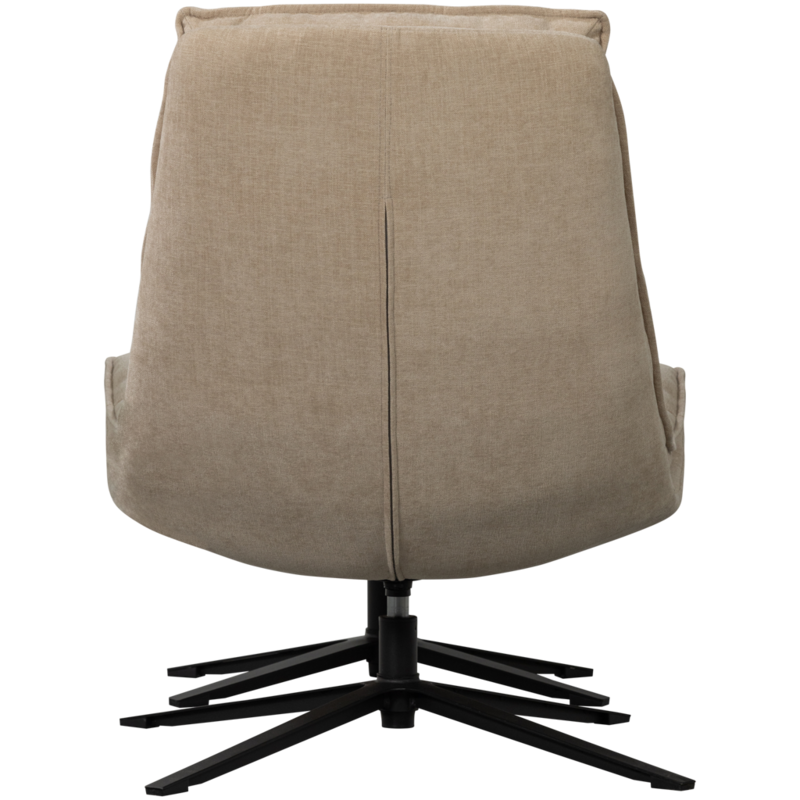WOOOD-collectie Kube Draaifauteuil Met Hocker Naturel