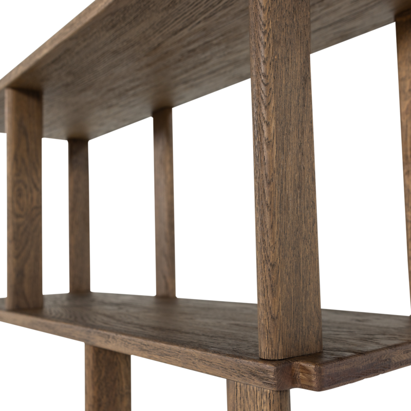WOOOD-collectie Riss Boekenkast Eikenhout Naturel 186X90Cm