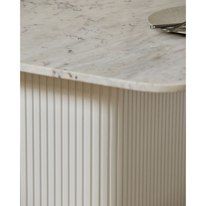 Nordal-collectie ERISO eettafel - Ivory nature marmeren tafelblad
