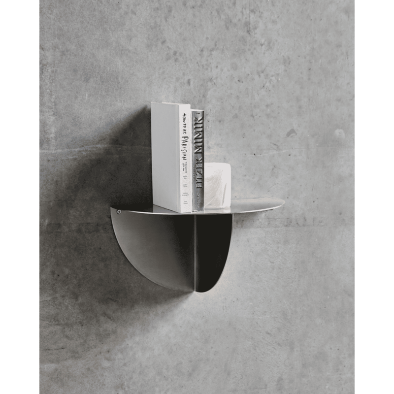 House Doctor-collectie Side table Mega Brushed silver finish