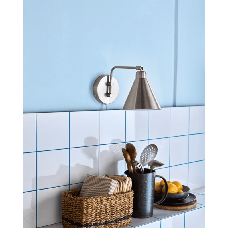House Doctor-collectie Wandlamp Game Geborstelde zilveren afwerking