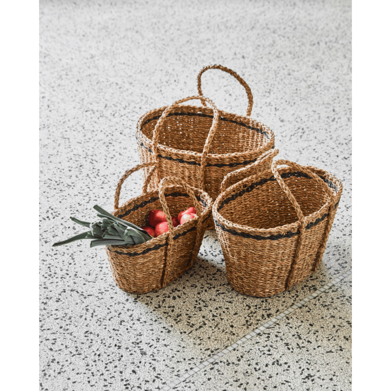 House Doctor-collectie Manden Laine Naturel - set van 3