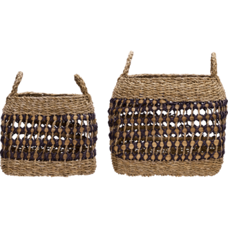 House Doctor Mand Pauta Naturel Zwart - set van 2