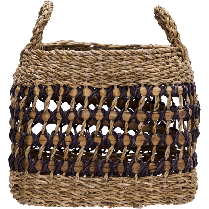 House Doctor-collectie Mand Pauta Naturel Zwart - set van 2