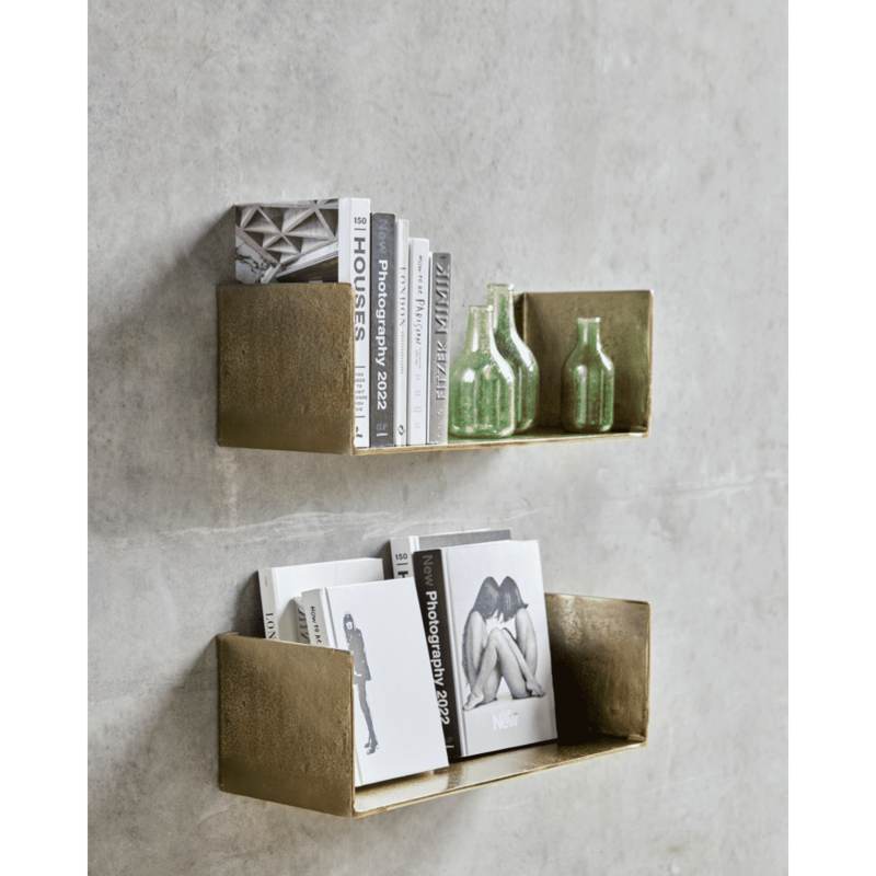 House Doctor-collectie Shelf Boxie Golden