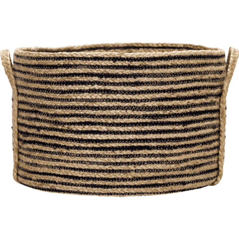 House Doctor-collectie Opbergmand Dungi Zwart Naturel - set van 3