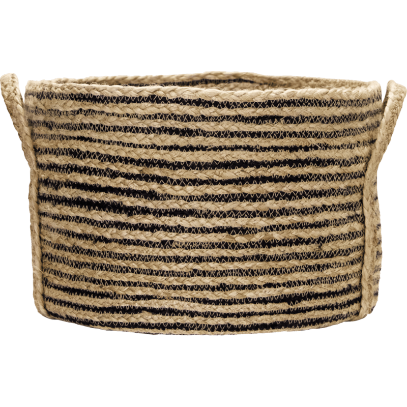 House Doctor-collectie Opbergmand Dungi Zwart Naturel - set van 3