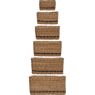 House Doctor Opbergmand Squares Naturel - set van 6