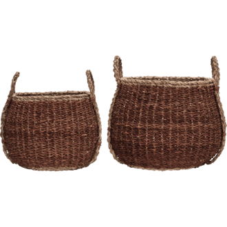 House Doctor Opbergmand Rangi Bruin - set van 2