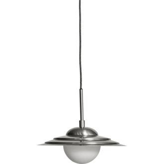 House Doctor Hanglamp Coin Geborstelde zilveren afwerking Mat wit