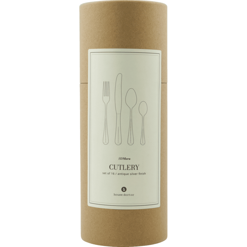 House Doctor-collectie Bestekset Brush Zilveren afwerking