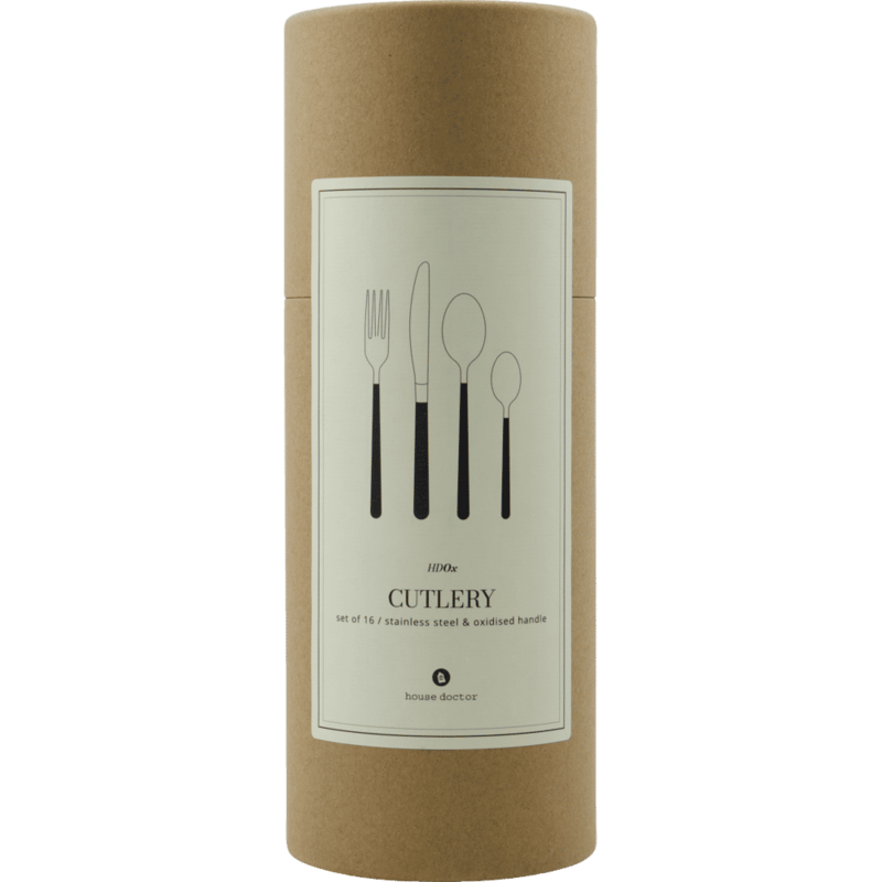 House Doctor-collectie Cutlery set Ox Black;Silver