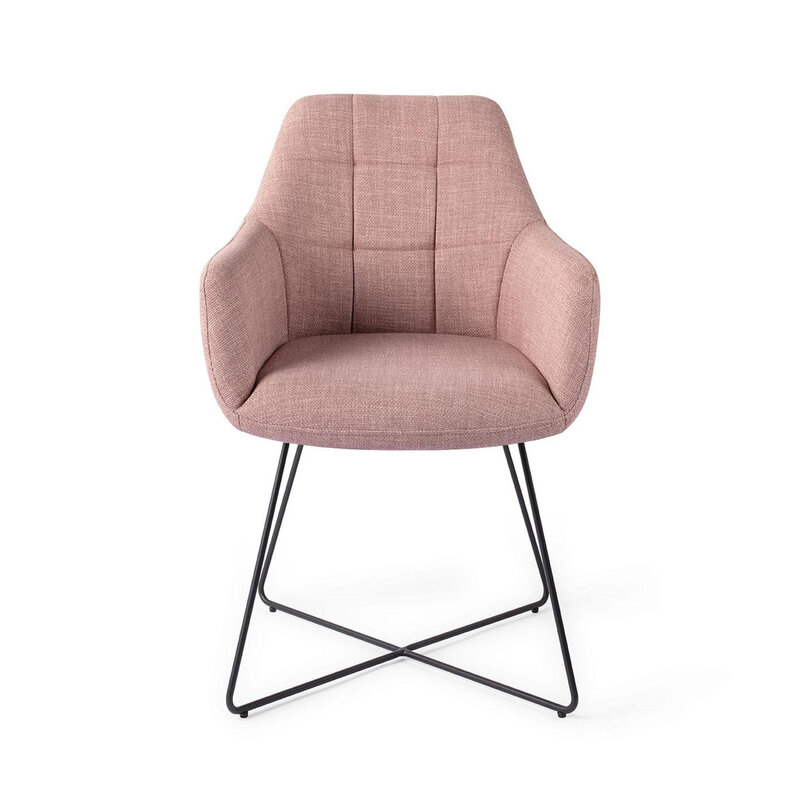 Jesper Home Noto VIntage Rose Eetkamerstoel - Cross Black